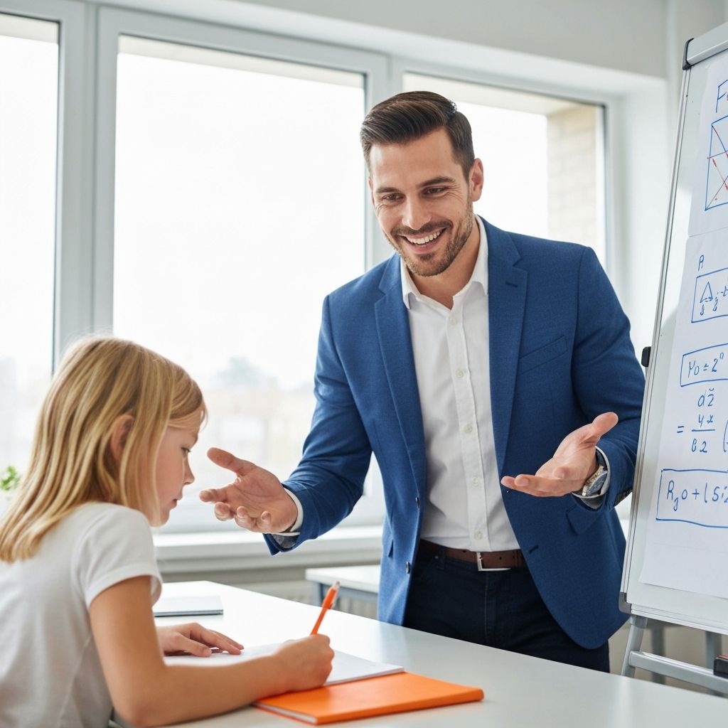 Professional tutor teaching